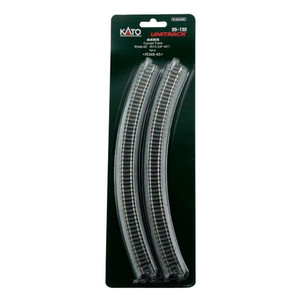 Kato ~ N Scale ~ UniTrack 348mm 13 3/4" Radius 45º Curve Track (4 pcs) ~ 20-132