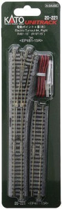 Kato ~ N Scale ~ UniTrack #4 Right Hand Electric Turnout Switch ~ 481mm 19" Radius (1 pc) ~ 20-221