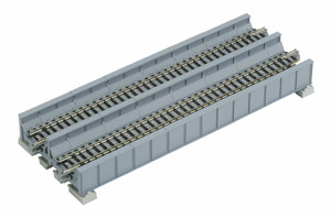Kato ~ N Scale ~ UniTrack Single Track Plate Girder Bridge 186mm 7 5/16" Gray WS186T ~ (1 pc) ~ 20-457