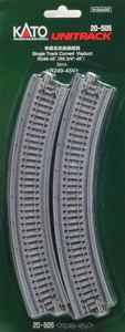 Kato ~ N Scale ~ UniTrack Single Track Curved Viaduct 249mm 9 3/4" R249 45° ~ (2 pcs) ~ 20-505