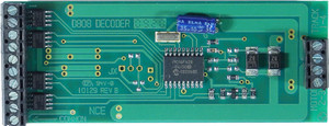 NCE ~ D808 ~ DCC Decoder 8 Amp, 8 Functions ~ 30 Amp Stall ~ NCE5240112
