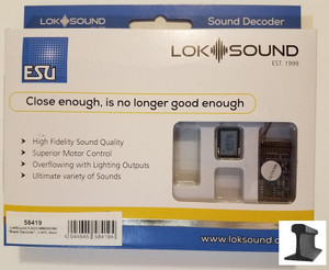 ESU ~ LokSound V5.0 DCC/MM/SX/M4 ~ Blank Decoder ~ 21 Pin ~ With Sugar Cube Speaker ~ 58419