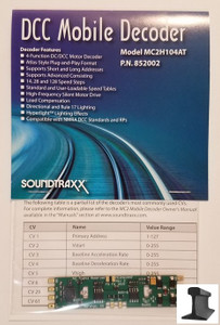 Soundtraxx ~ DCC Motor Decoder ~ MC2H104AT ~ Atlas & Others ~ 852002
