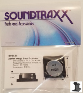 Soundtraxx ~ 28mm Square Mega Bass Speaker ~ 28 x 28 x 11.2mm ~ 810131