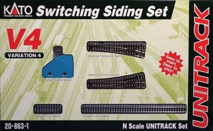 Kato ~ N Scale ~ UniTrack Switching Siding Track Set ~ Variation 4 V4 ~ 20-863-1
