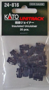 Kato ~ HO / N Scale ~ UniTrack Insulated Rail UniJoiner ~ (20 Pcs) ~ 24-816