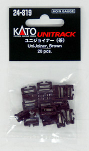Kato ~ HO / N Scale ~ UniTrack UniJoiners Brown ~ (20 pcs) ~ 24-819
