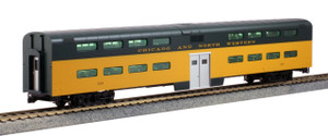 Kato ~ HO Scale ~ C&NW Pullman Bi-Level 4 Window Coach #184 ~ 35-6037