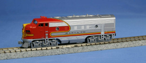 Kato ~ N Scale ~ EMD F7A Santa Fe Warbonnet #300 ~ 176-2121