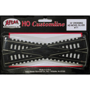 Atlas ~ HO Scale ~ Code 100 Track ~ 19-Degree Custom Line Crossing ~ 171