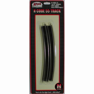Atlas ~ N Scale ~ Code 55 Track ~ 16.25" Radius Curve (6 Pieces) ~ 2020