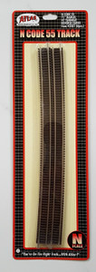 Atlas ~ N Scale ~ Code 55 Track ~ 71" Radius Curve #7 Turnout Reverse Curve (6 Pieces) ~ 2031