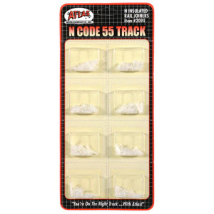 Atlas ~ N Scale ~ Code 55 ~ Track Insulated Rail Joiners ~ 24 Per Pack (8 Packs) ~ 2091