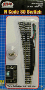 Atlas ~ N Scale ~ Code 80 ~ Track Remote Left Hand #6 Turnout ~ 2704
