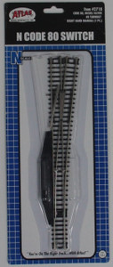 Atlas ~ N Scale ~ Code 80 ~ Manual #8 Right Turnout ~ 2718