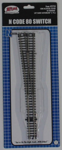 Atlas ~ N Scale ~ Code 80 ~ Custom Line Manual #8 ~ Left Hand Turnout ~ 2755