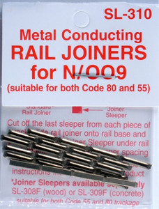 Peco ~ N Scale ~ Code 55 & 80 ~ Metal Rail Joiners (24 pcs) ~ SL-310