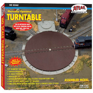 Atlas ~ HO Scale ~ 21 Track Manual Turntable ~ 305