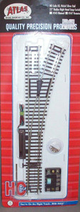 Atlas ~ HO Scale ~ Code 83 ~ Right Hand ~ 22" Remote Snap Switch Track ~ 547