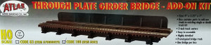 Atlas ~ HO Scale ~ Code 100 ~ Through Plate Girder Bridge ~ Single Track Add On Kit ~ 882