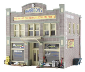 Woodland Scenics ~ HO Scale ~ Built and Ready ~ Harrison's Hardware Store ~ BR5022
