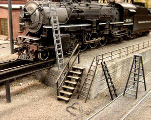 Central Valley Model Works ~ HO Steps ~ & Ladders Set ~ 1602