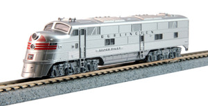 Kato ~ N Scale ~ Chicago Burlington & Quincy E5A CB&Q #9911A Silver Speed ~ 176-5403