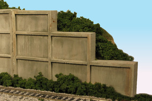 Monroe Models ~ HO Scale ~ Bridge Abutment Wood Outside Braced Single Track (2 pcs) ~ 123