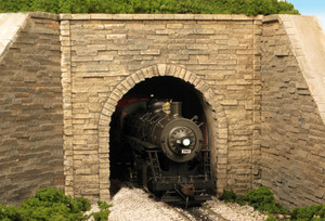 Monroe Models ~ HO Scale ~ Tunnel Portal Split Stone Single Track ~ #710