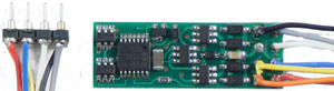 NCE ~ N14SRP ~ narrow generic decoder, 1 Amp, 4 functions, NMRA 8 pin plug ~ NCE5240132