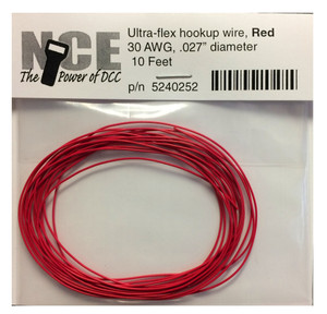 NCE ~ Red Ultraflex Wire ~ 30AWG ~ 10 Feet ~ 5240252