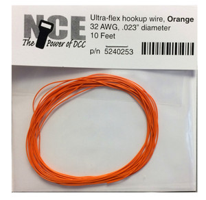 NCE ~ Orange Ultraflex Wire ~ 32AWG ~ 10 Feet ~ 5240253