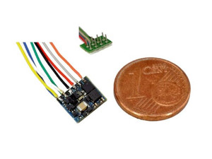 ESU ~ LokPilot Fx Nano Function Decoder DC / DCC RailCom With 8 Pin Plug & Harness ~ 53620