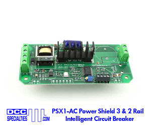 DCC Specialties ~ PowerShield PSX1-AC For 2 & 3 Rail Circuit Breaker ~ PSX1-AC