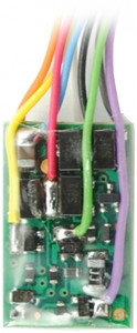 TCS ~ M4P-3.5" ~ Small DCC Tiny Micro Motor Decoder ~ 3.5" Harness With 8 Pin Plug ~ 4 Functions ~ 1392