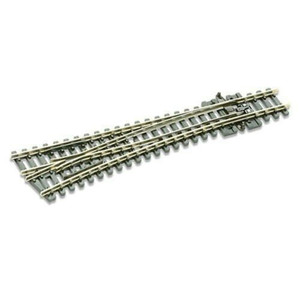 Peco ~ N Scale ~ Code 80 ~ Left Hand #6 Turnout Switch ~ Medium Radius ~ Electrofrog ~ SL-E396