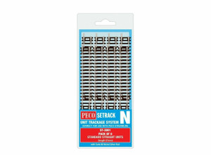 Peco ~ N Scale ~ Code 80 ~ Standard Straight Track ~ 8 Pieces ~ 87mm ~ Setrack ~ ST-3001