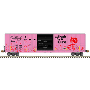 Atlas ~ N Scale ~ FMC 5077 SD Box Car Railbox (On Track For A Cure) ~ "Hand Prints" #40188 ~ 50005610
