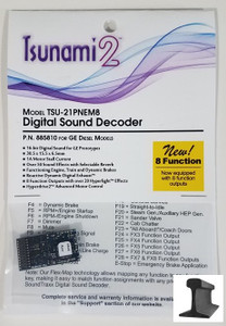 Soundtraxx Tsunami ~ 2 DCC Sound GE ~ 21 Pin ~ 8 Function ~ 885810