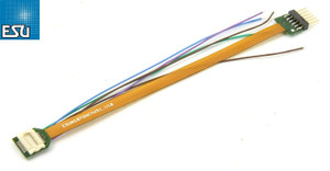 ESU ~ 18 Pin Next18 Socket to NEM651 6 Pin Plug ~ 88mm ~ With Heat Shrink Tube ~ 51994