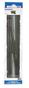 Bachmann ~ EZ Command DCC #6 Single Left Hand Crossover Turnout ~ HO Scale 44137