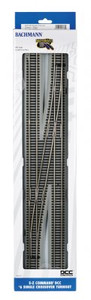 Bachmann ~ EZ Command ~ Single Right Hand Crossover Turnout ~ HO Scale ~ 44138