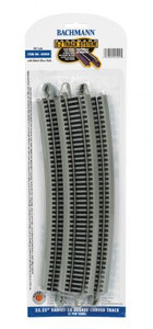 Bachmann ~ EZ-Track ~ 33.25" Radius 18 Degree Curved ~ HO Scale ~ 5 PIeces ~ 44504
