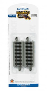 Bachmann ~ EZ-Track ~ 4.50" Straight Track ~ HO Scale ~ 4 Pieces ~ 44514