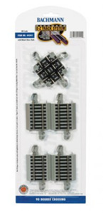 Bachmann ~ EZ-Track ~ 90 Degree Crossing ~ HO Scale ~ 5 Pieces ~ 44541