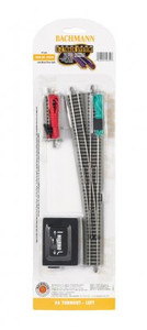 Bachmann ~ EZ-Track ~ #6 Left Hand Turnout Remote Switch Track ~ N Scale ~ 44859