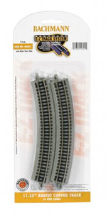 Bachmann ~ EZ-Track ~ 11.25" Radius Curved Track ~ N Scale ~ 6 Pieces ~ 44801