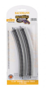 Bachmann ~ EZ-Track ~ 12.50" Radius Curved Track ~ N Scale ~ 6 Pieces ~ 44852