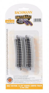 Bachmann ~ EZ-Track ~ Half Section 12.50" Radius Curved Track ~ N Scale ~ 44822
