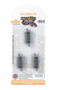 Bachmann ~ EZ-Track ~ N Scale ~ Quarter Section 11.25" Radius Curved Track ~ 44831